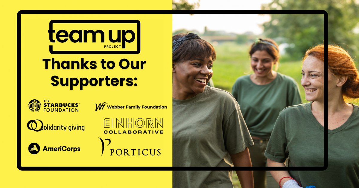 interfaithusa's tweet photo. Interfaith American and our #TeamUpForUnity Partners are so grateful to those who make our bridge-building work possible!
Thank you to The @Starbucks Foundation, The Webber Family Foundation, Solidarity Giving, @einhorncollab, @AmeriCorps, and @porticusglobal for your support! https://t.co/bHmrT7kaVS