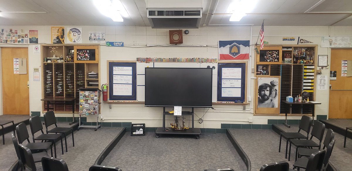 jedikermit's tweet image. Year 21, and what will likely be my last in this awesome room (we're moving to a new building next year if it's ready 🤞)...for now, this is where we're learning history. Go Pirates!! @CyprusHS @GraniteSchools #sschat