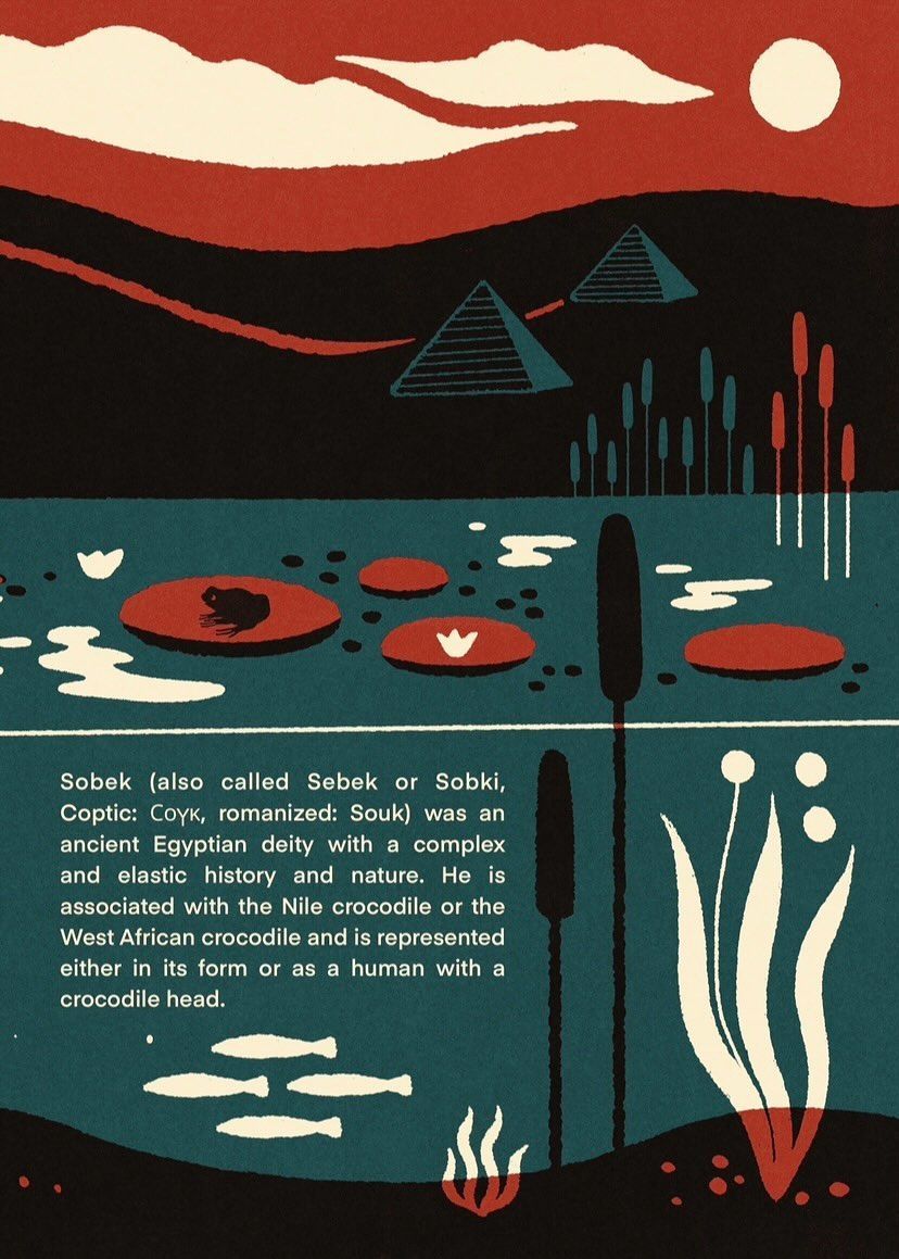 goodkidtweets's tweet image. Sobek - an ancient Egyptian deity aka Lord of the Crocodiles 🐊 by Becky Mann

buff.ly/49ZBTbD

#nonfiction #kidsnonfiction #nonfictionforkids #childrensillustration #childrensillustrator #nonfictionart #childrens_illustration #crocodile #sobek #egypt #ancientegypt