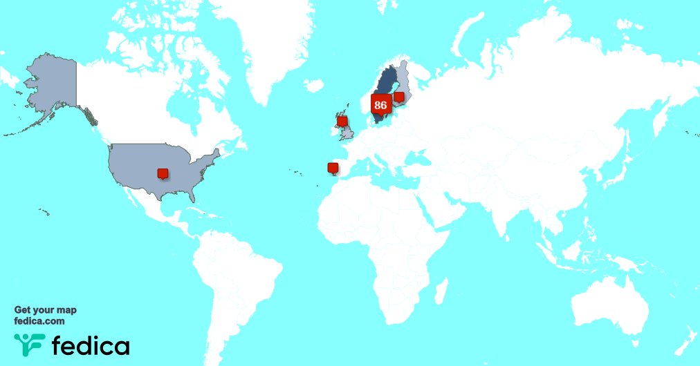 JonFor74's tweet photo. My followers are in Sweden(87%), USA(6%)...
Get your map too:
https://t.co/mRLkvbt4en https://t.co/HsnNpDNwgd