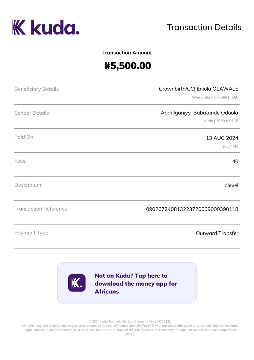 gilopumping's tweet photo. @autocreditpay I made payment of 5500 yesterday up till this moment it is not successful on tasued payment portal

Transaction Id:  090267240813223720009000390118 https://t.co/jgIWOXZK7v