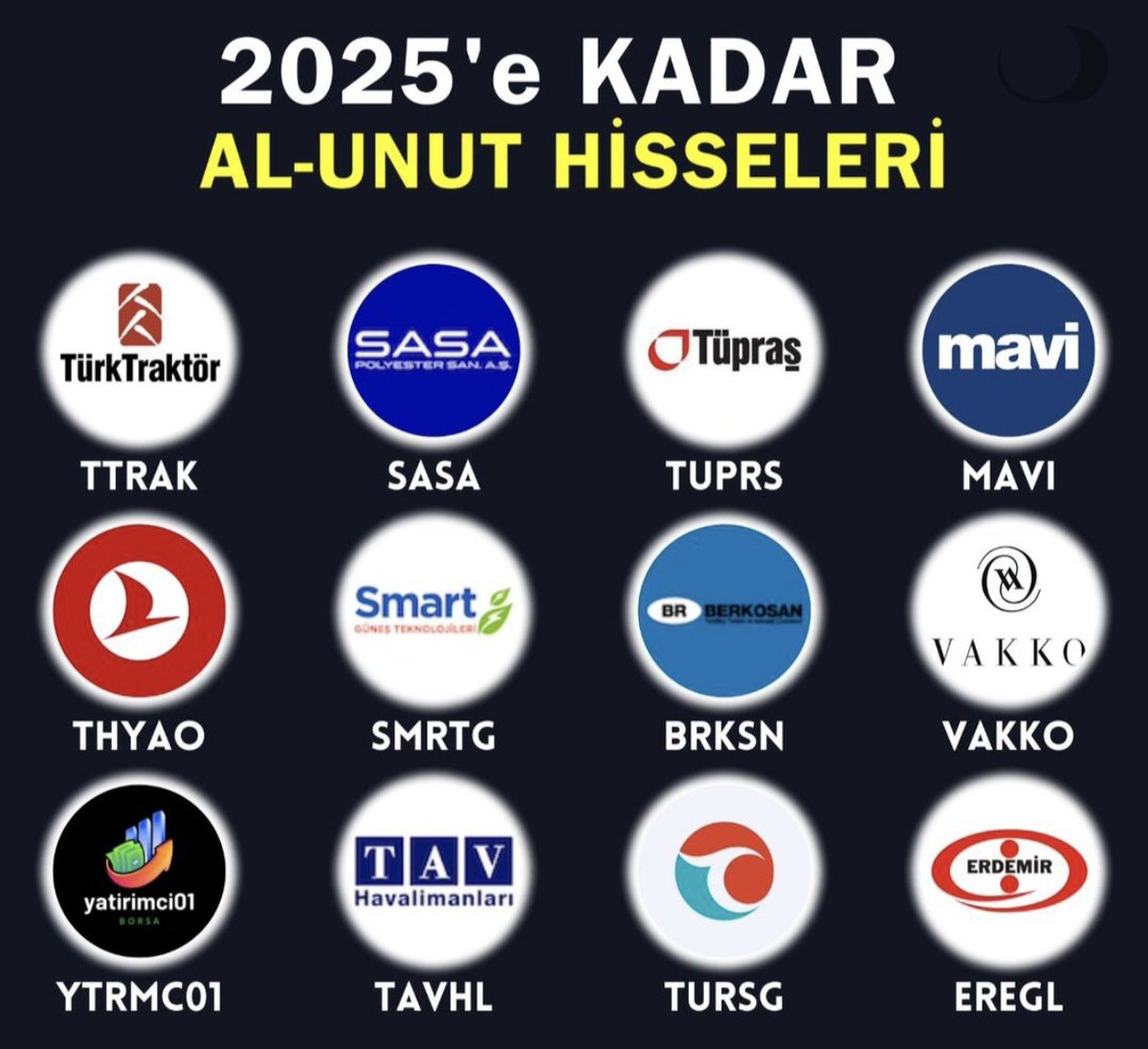 SultanTrader8's tweet photo. AL - UNUT HİSSELERİ 
👇👇👇👇👇👇👇👇
#ttrak #sasa #tuprs #mavi #thyao #smrtg #brksn #vakko #tavhl #tursg #eregl https://t.co/N3bkQU7g0k