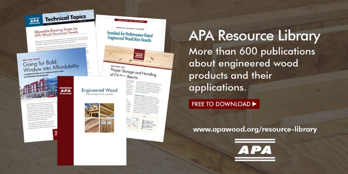 APAwood's tweet image. Did you know APA offers over 600 publications about engineered wood products and applications that are FREE to download? Browse our full resource library &amp;gt; apawood.ly/Rx0e50SWltu

#EngineeredWood #MassTimber