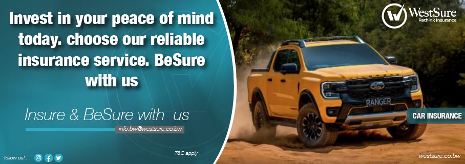 WestsureBW's tweet photo. Protect what matters most with the right insurance coverage. Your peace of mind, our priority.
For more info, call us at +267 371 0619 or email info.bw@westsure.co.bw. #BeSure #BeWestSure https://t.co/POpwBkMrtV