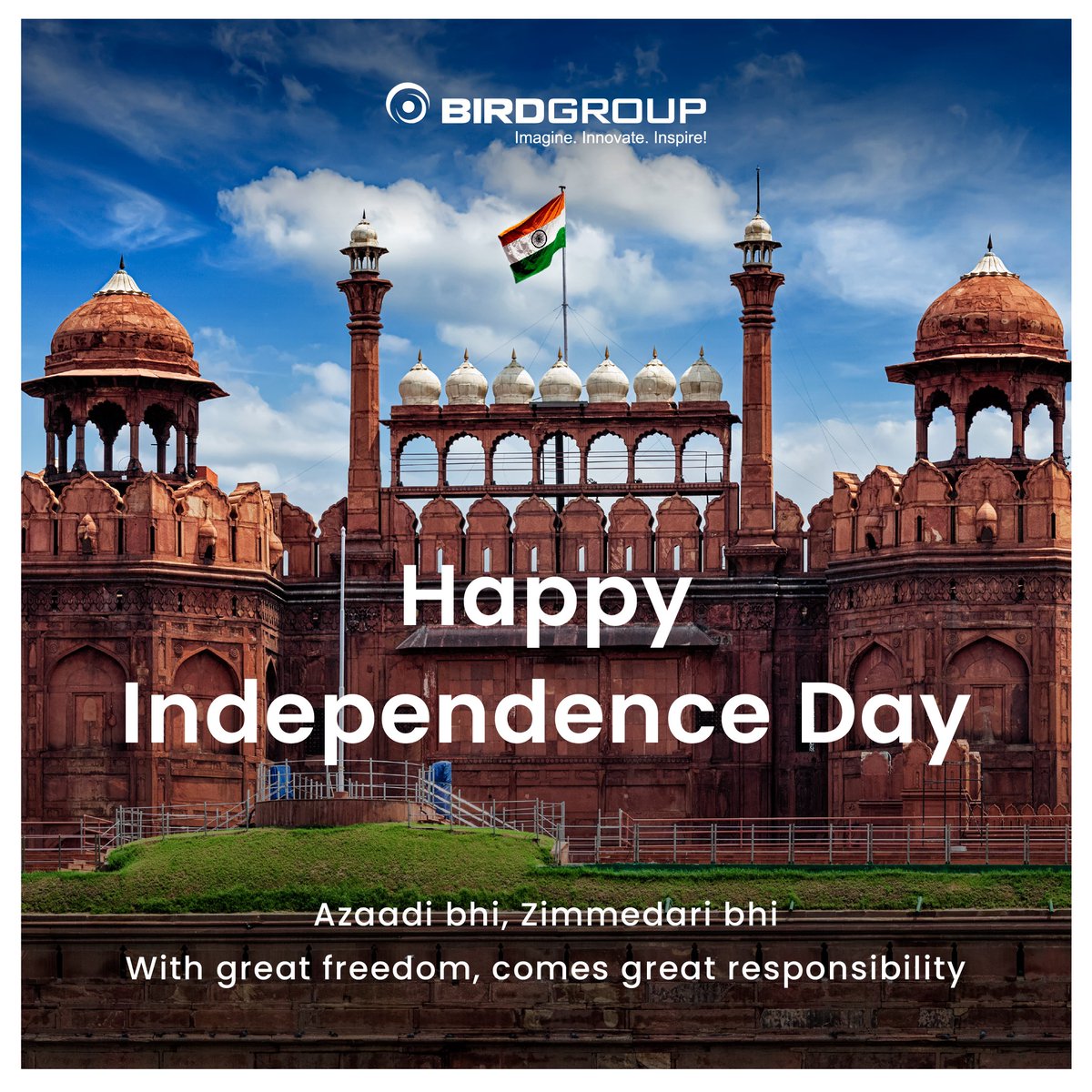 BirdGrp's tweet photo. Happy Independence Day!
#BirdGroup #IndependenceDay2024 #AzaadiBhiZimmedariBhi #Freedom https://t.co/UtxqHFi2y0