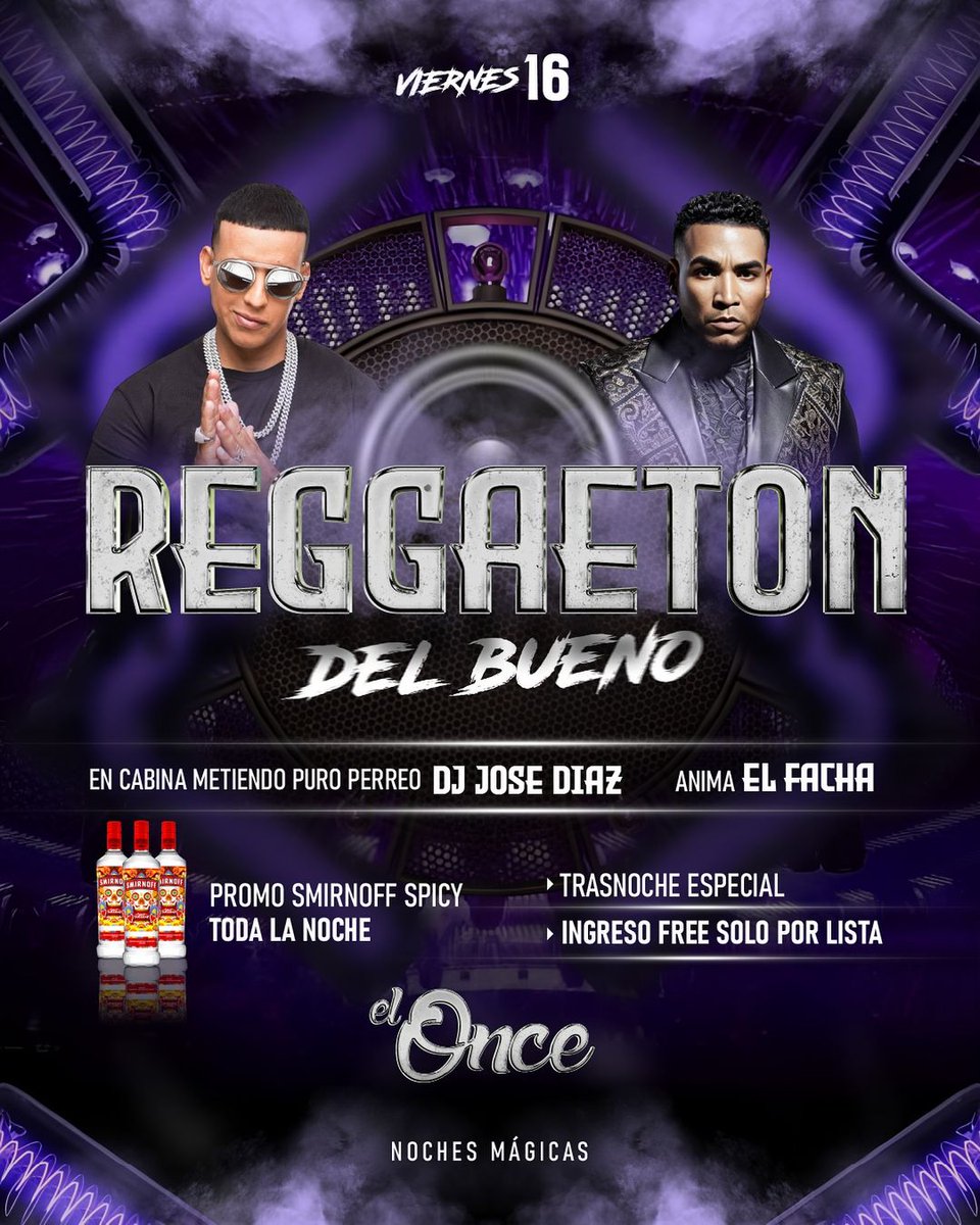 Este viernes 18 de agosto
𝙍𝙀𝙂𝙂𝘼𝙀𝙏𝙊𝙉 𝘿𝙀𝙇 𝘽𝙐𝙀𝙉𝙊🤯🔥

En cabina DJ <a href="/JosediazOkk/">José Diaz</a> 🎧
En el mic <a href="/FranPacheco55/">Franckko🎤📻</a>  🎤

Ingreso free hasta las 2: 30 Am | Solo por lista✍️