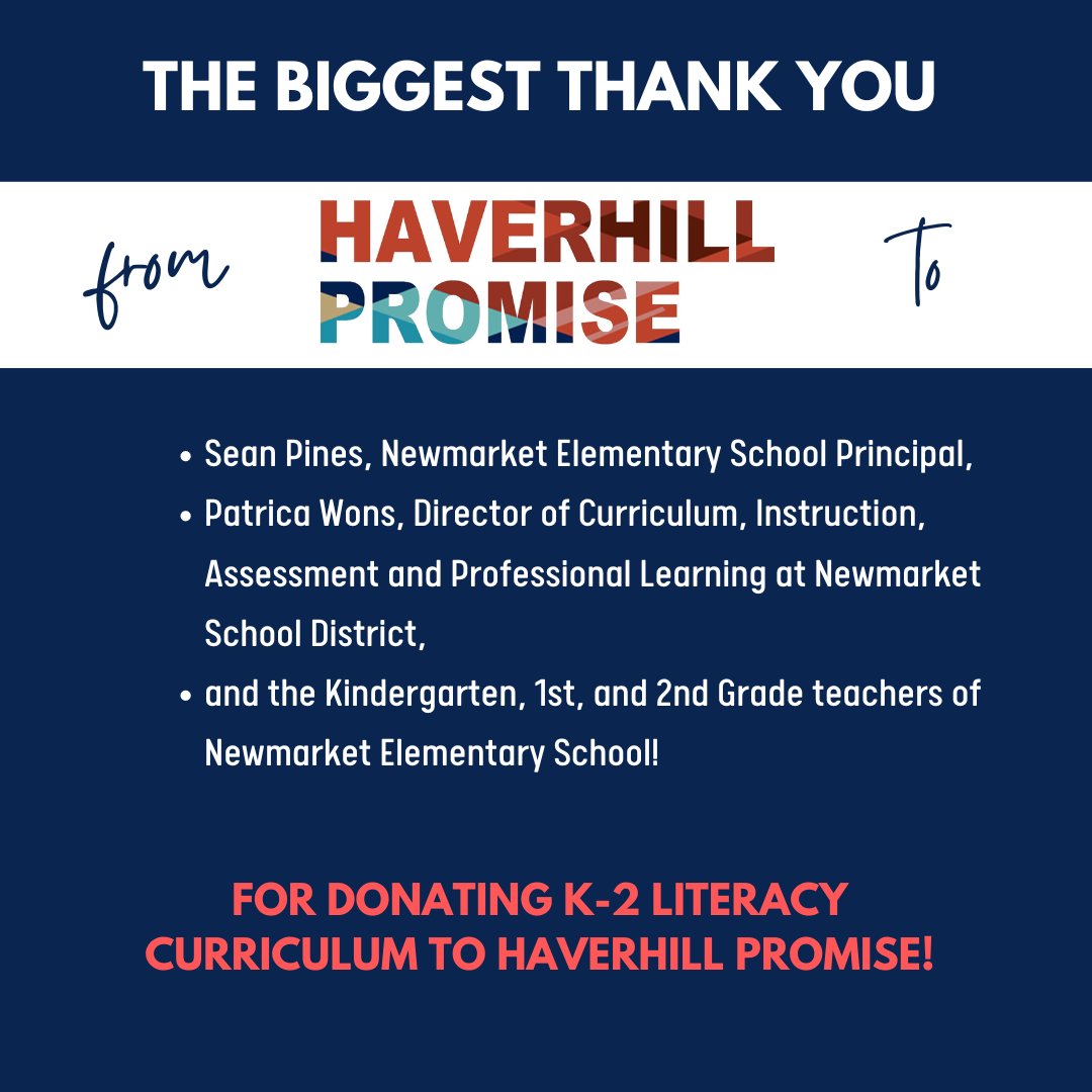HavPromise's tweet photo. Thank you so much to the Newmarket Elementary School in NH for your incredibly generous donation! 📚🌟🤩

#haverhillreads https://t.co/LaJuVDwGiW
