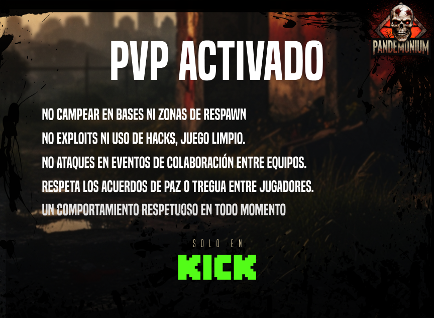 😈PVP ACTIVADO😈

Vayan preparando sus mejores excusas para las quejas que seguro van a llover.

Ah, por cierto, hemos bajado la dificultad de 2/5 a 1/5...