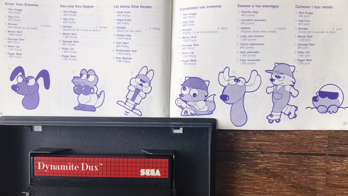 sekiro_51's tweet image. 海外マスターシステムのセガ ダイナマイトダックス💣箱絵の頭だけの不気味な犬はNice Doggy🐶強力ぐるぐるアッパーパンチをお見舞いだ✊後ろに立ってるのはKFCの…🍗これがコンシューマー化困難な理由?😅Roller Catにバズーカ発射🛼Hiro師匠の軽快なBGM👍
#segamastersystem 
#DynamiteDux #sms