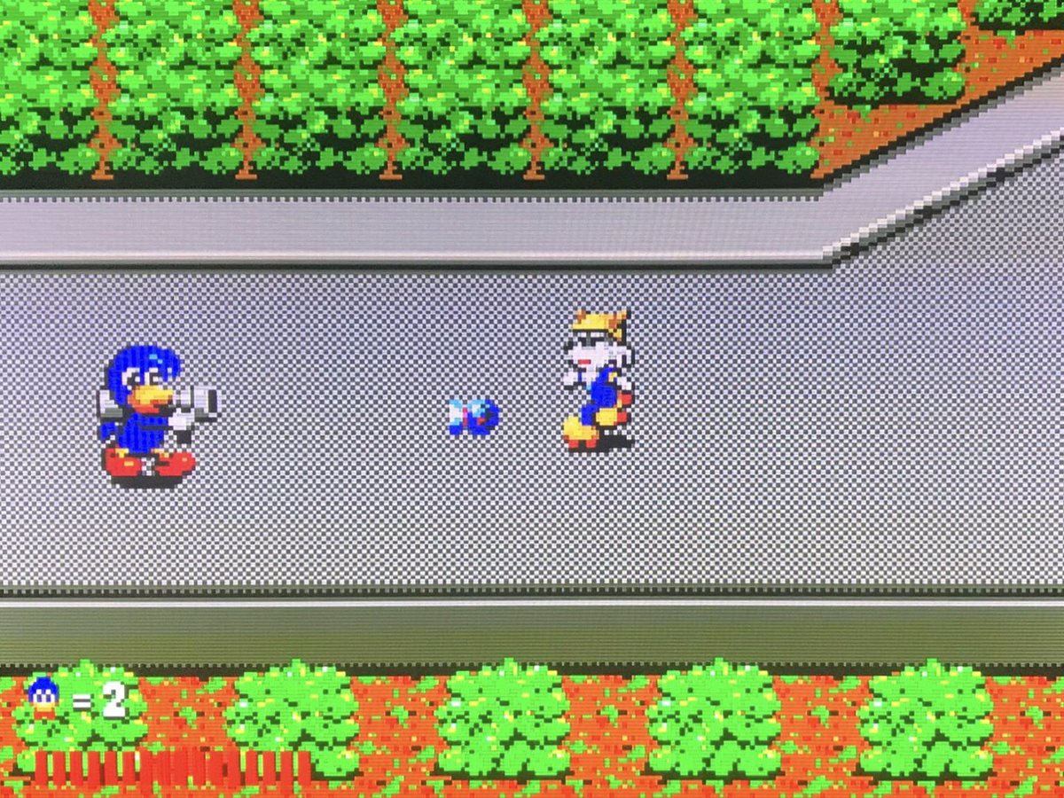 sekiro_51's tweet image. 海外マスターシステムのセガ ダイナマイトダックス💣箱絵の頭だけの不気味な犬はNice Doggy🐶強力ぐるぐるアッパーパンチをお見舞いだ✊後ろに立ってるのはKFCの…🍗これがコンシューマー化困難な理由?😅Roller Catにバズーカ発射🛼Hiro師匠の軽快なBGM👍
#segamastersystem 
#DynamiteDux #sms