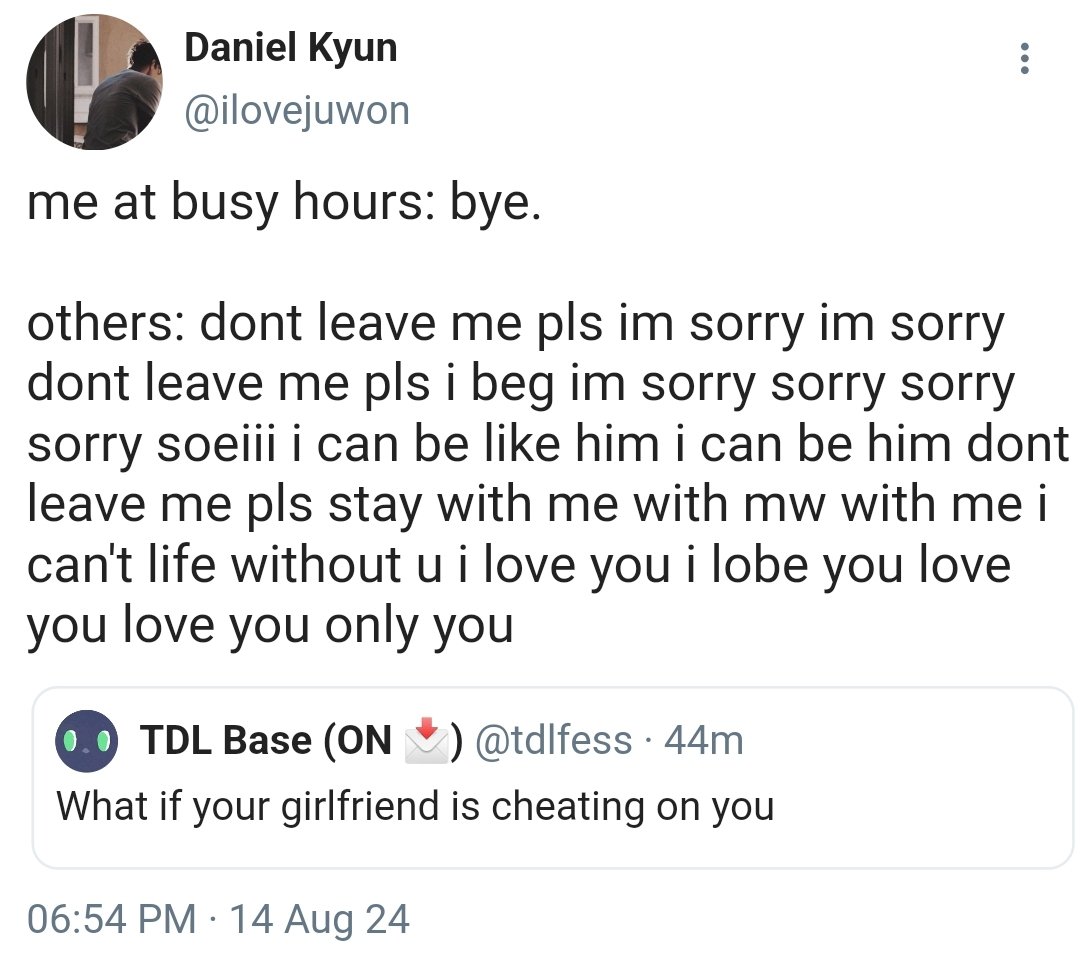 arfiww's tweet image. TDL 2 Fanfiction
《 What if ur gf is cheating on you 》

Daniel x Juwon short au
slight Jaekyeom x Doah 

#Picka #TDL #DanielJuwon