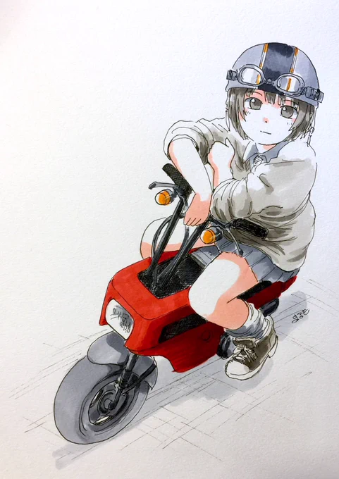 #見た人も無言でバイクに乗ってるキャラを貼る 