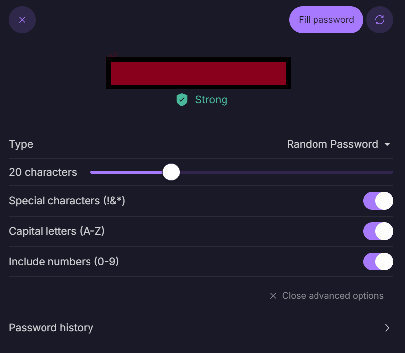 Proton_Pass's tweet image. …this is where a #passwordmanager comes in. 

Rather than checking all the boxes every time you create a new account, #ProtonPass can do it for you - just go to Advanced Settings, set up your preferred password length, and toggle all the options on.

4 / 5