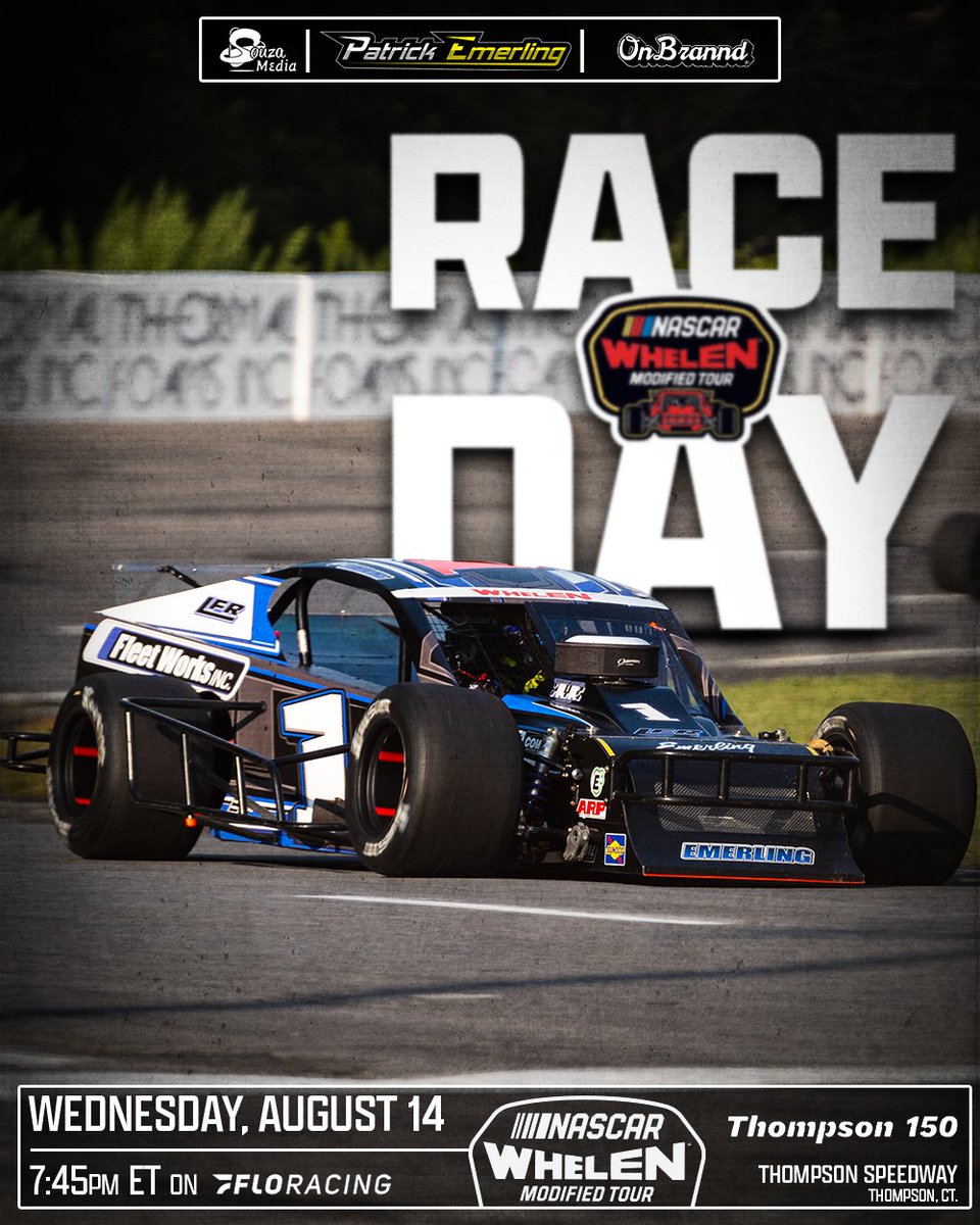 PatrickEmerling's tweet photo. The @Fleetworks_Inc team hits @ThompsonSpdwy tonight for the #Thompson150 with the NASCAR Whelen Modified Tour. ๐ https://t.co/4qh4gICQ1N