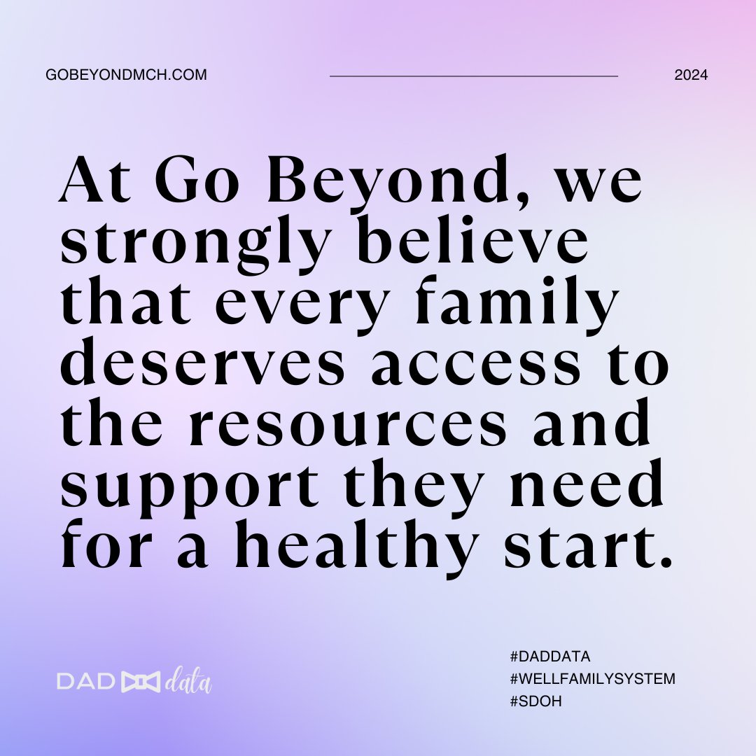 GoBeyondMCH's tweet photo. Every family deserves access to the resources and support they need for a healthy start. By focusing on #SDOH factors like housing, education, and economic stability, we break down barriers to health https://t.co/fr9352lP36 us to learn more  #HealthEquity #MaternalHealth #DadData https://t.co/g4jxClxWbi