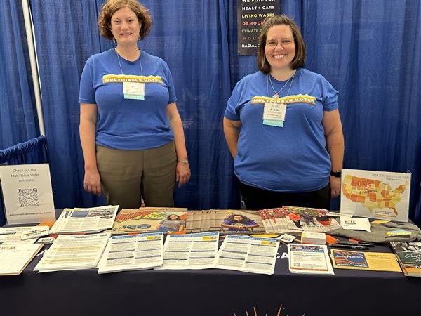 NETWORKLobby's tweet image. ￼
Are you at #LCWR2024 this week? If so, visit Sr. Eilis and Meg at Booth #315. We’ve got NETWORK’s Vote Our Future resources and an exciting raffle!