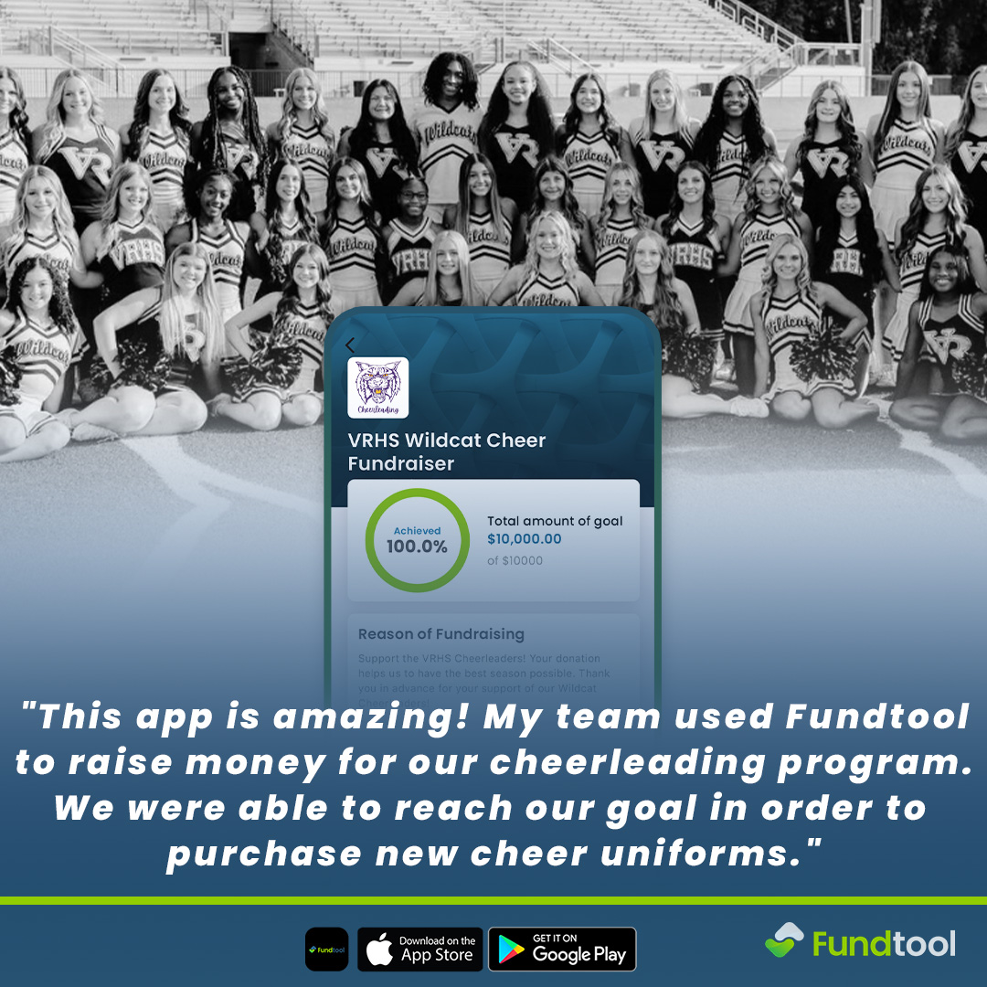 FundTool App (@fundtoolapp) on Twitter photo The <a href="/VillaRicaHigh/">Villa Rica High School</a> Cheer team raised an impressive $10,000 on FundTool 👏 We are proud to have been part of their success and thankful for the chance to support meaningful causes like theirs. #WeAreVR
Be like this reviewer and try FundTool today📲: fundtool.page.link/H3Ed The <a href="/VillaRicaHigh/">Villa Rica High School</a> Cheer team raised an impressive $10,000 on FundTool 👏 We are proud to have been part of their success and thankful for the chance to support meaningful causes like theirs. #WeAreVR
Be like this reviewer and try FundTool today📲: fundtool.page.link/H3Ed