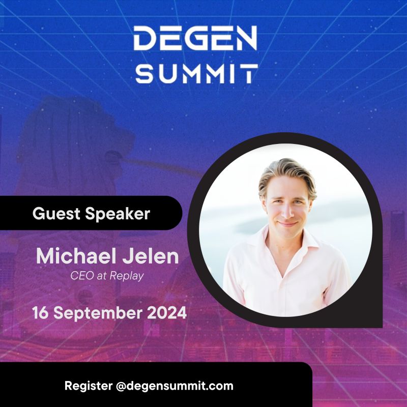 PB&amp;J's <a href="/MichaelJelen/">Michael Jelen</a> will be heading to Singapore next month for #DegenSummit and discuss all this #blockchain!