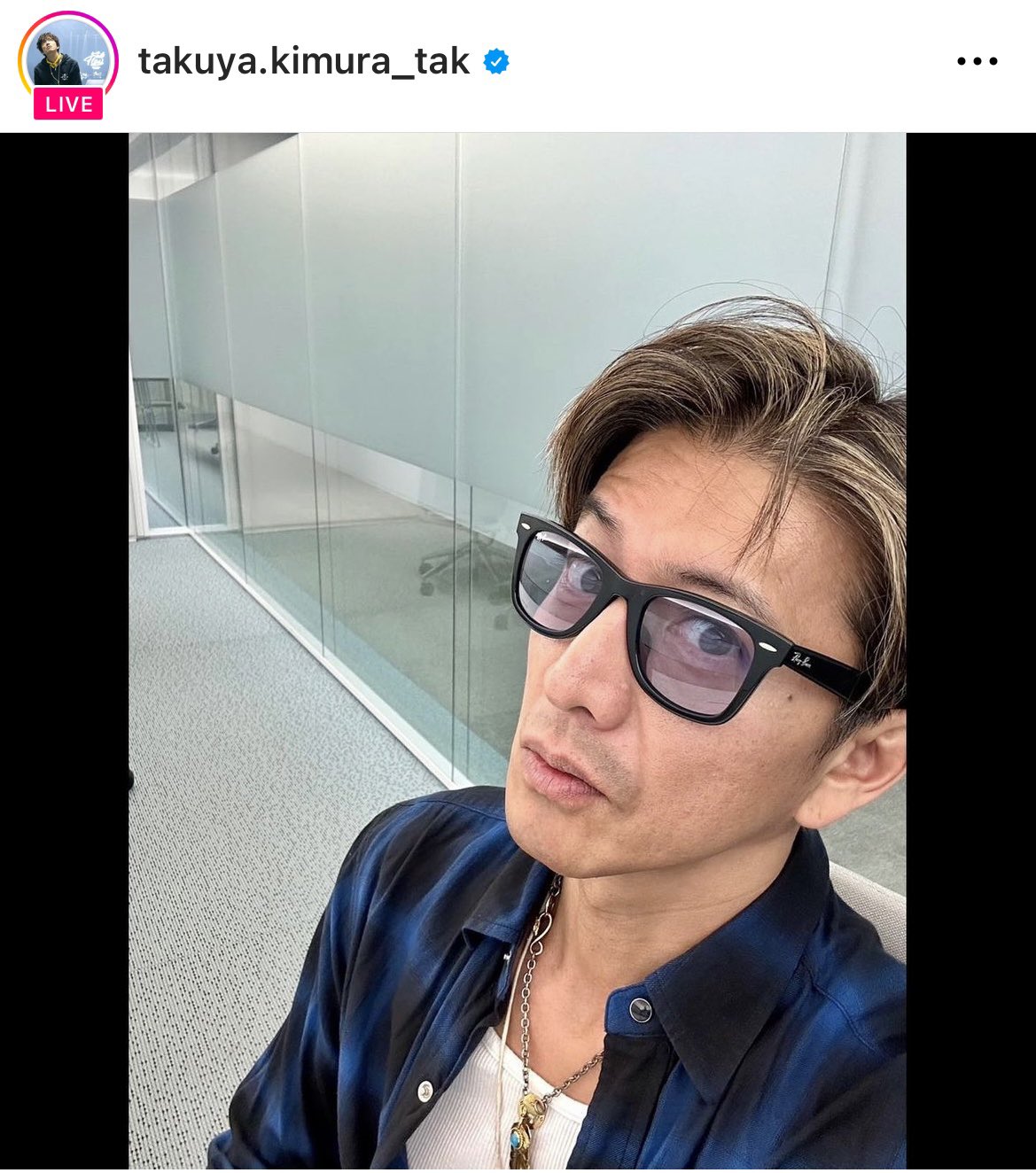 ラグスマックレガー オンブレシャツ キムタク インスタライブ  