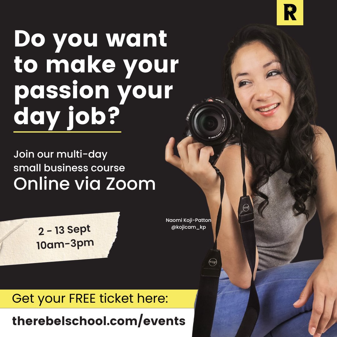 The Rebel School (@therebelschool) on Twitter photo Rebel Business School does business education differently. Learn to start a business, avoid debt, and make money. Sep 2-13, 10am-3pm via Zoom. Limited spots! 🚀
bit.ly/3Wq29HG
<a href="/JCPJobsPlusMore/">JCP Jobs Plus More</a> Rebel Business School does business education differently. Learn to start a business, avoid debt, and make money. Sep 2-13, 10am-3pm via Zoom. Limited spots! 🚀
bit.ly/3Wq29HG
<a href="/JCPJobsPlusMore/">JCP Jobs Plus More</a>
