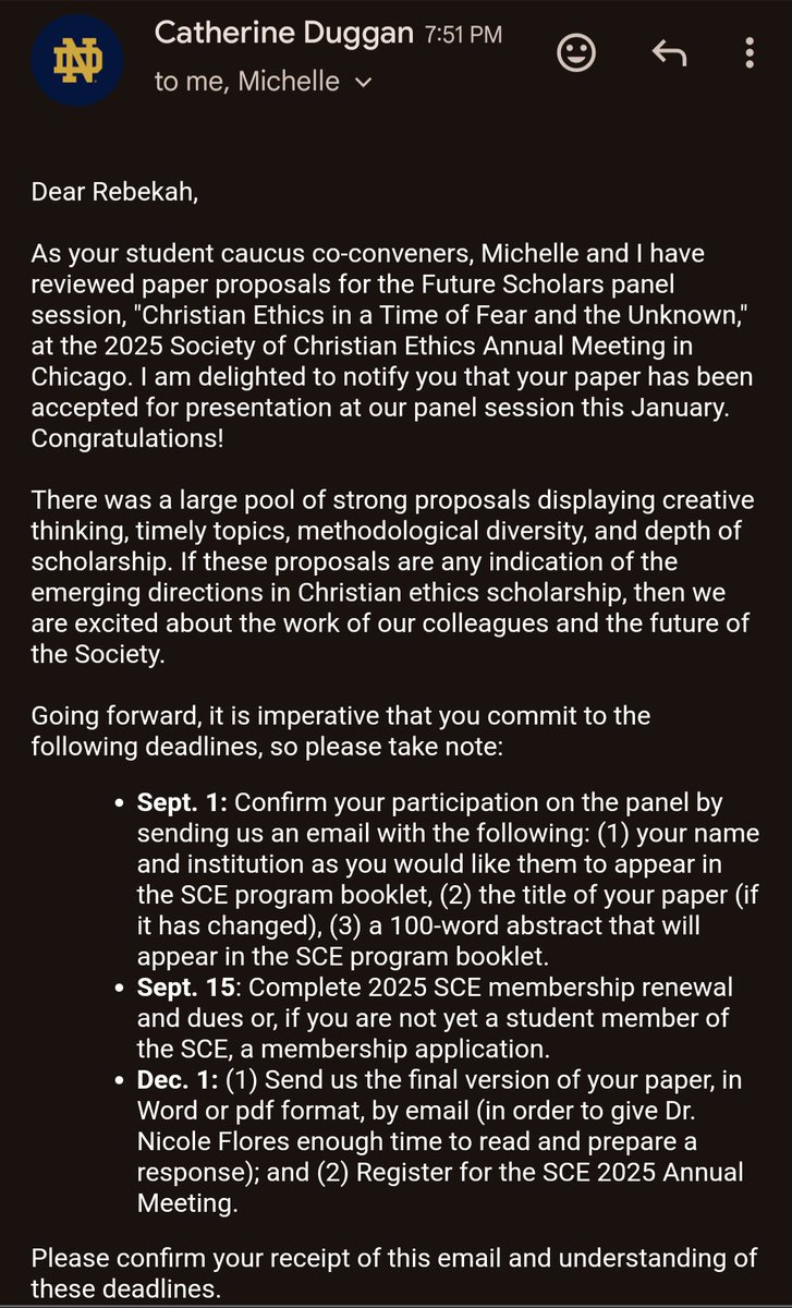 Who else is going to the Society of Christian Ethics conference in January?