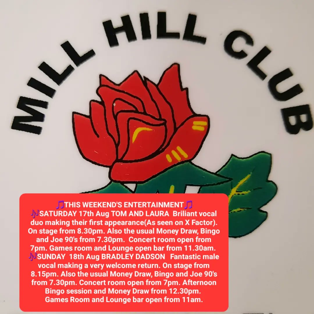 MILLHILLCLUB's tweet image. This weekend's at Mill Hill Club. Also live sports on TV's. See our Facebook for further details of upcoming events.
#weekend #millhillclubblackburn #livemusic #blackburn