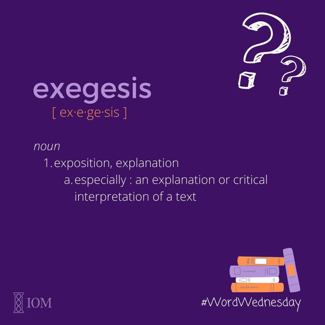 Inspirebytes's tweet photo. Happy #WordWednesday ! Today's word is exegesis, which is an explanation of a text. It's usually in reference to scripture.

#books #definitions #publisherslife https://t.co/TOeX9fk7yi