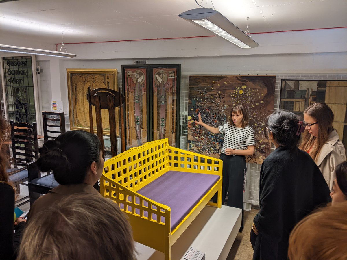 Magma_Erasmus's tweet photo. Discovering how to protect the world's art cultural heritage with @gsaarchives.

Students were given a tour of the GSA archives in @WhiskyBond, encountering ephemera and historical objects, as well as pieces of student work. https://t.co/Sf6gcFmtLn
