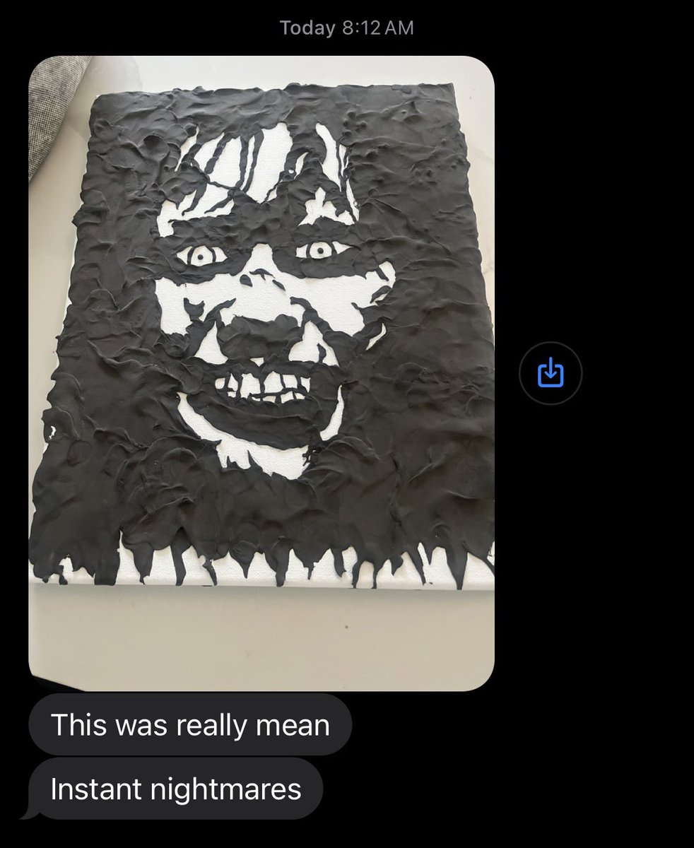 Gruossome's tweet photo. My first #EveryClay drop in awhile and I scared my wife, perfection!
#EveryClay #77/365
11 x 14
“Exorcism” https://t.co/51hmNM8ifZ