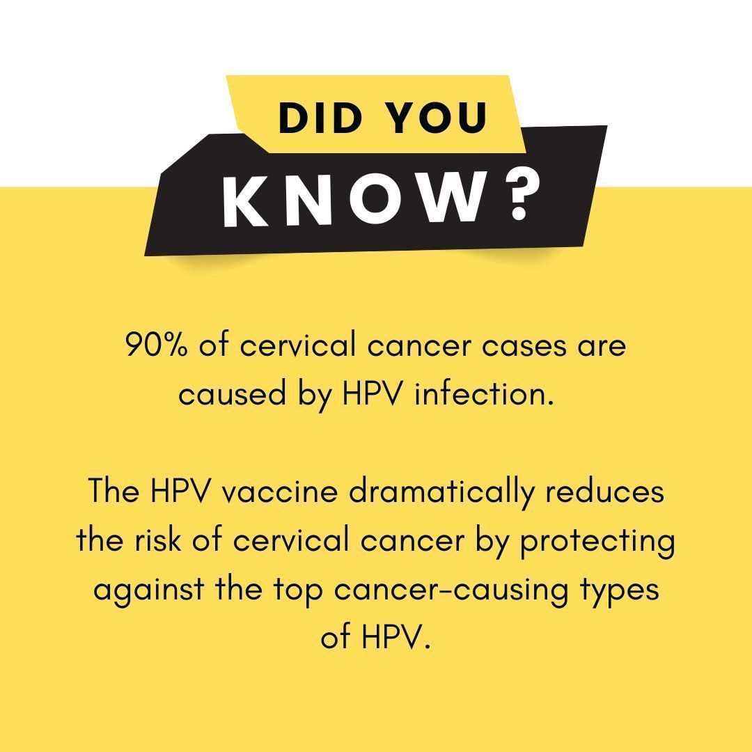 HPV infection is the leading cause of cervical cancer. Luckily, the HPV vaccine can help. Learn more about HPV vaccination at buff.ly/46g7RQR.