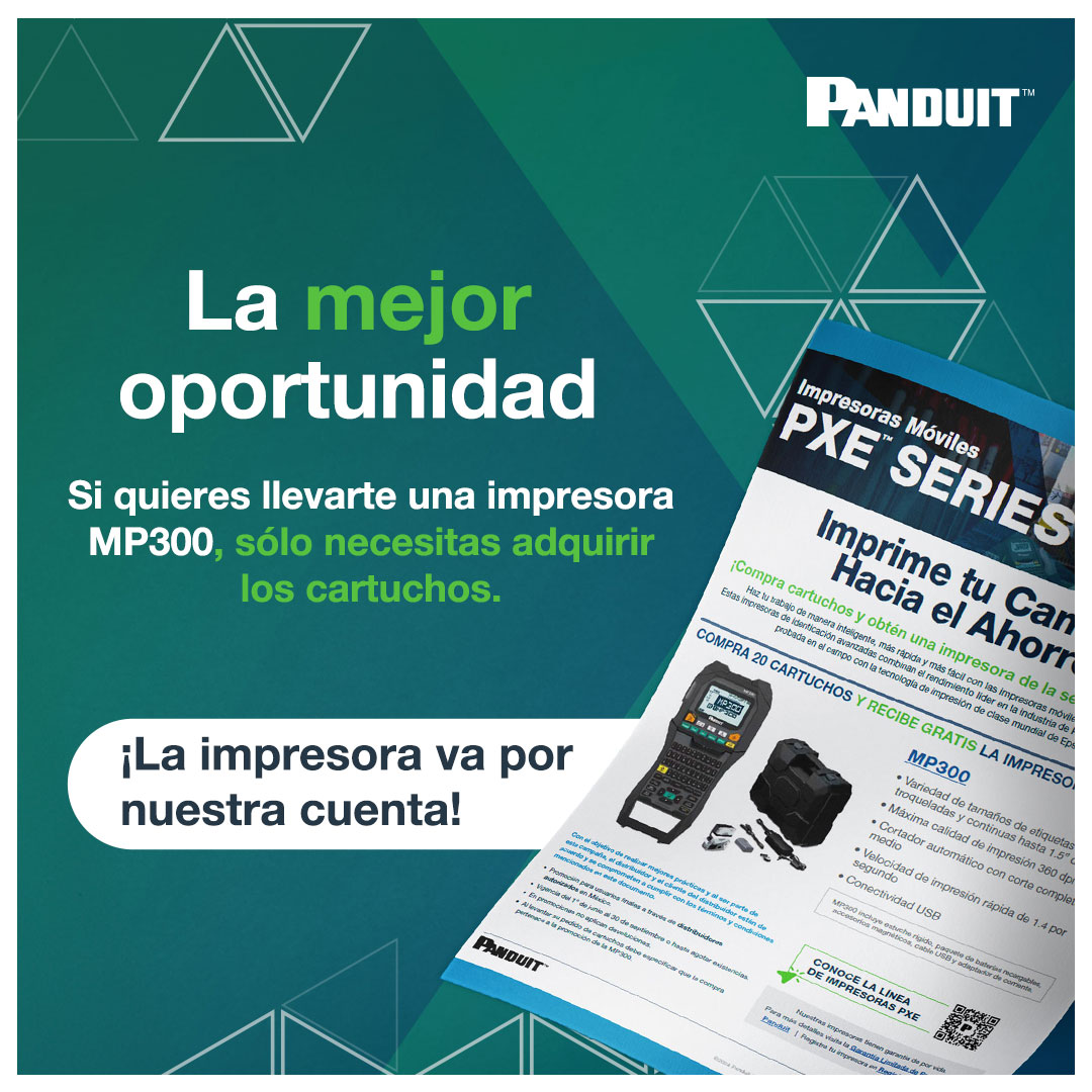 PanduitLATAM's tweet photo. 🙋♀️¿Te gustaría comprar cartuchos y llevarte una impresora? ¡Con #Panduit es posible! La nueva promoción de la #MP300 te regala una impresora al comprar tus consumibles. ¡Ven por oro y llévate un diamante! https://t.co/X2j6SYqthu
#SolucionesPanduit #Etiquetado #PromocionesPanduit https://t.co/Y1AkeMTl25