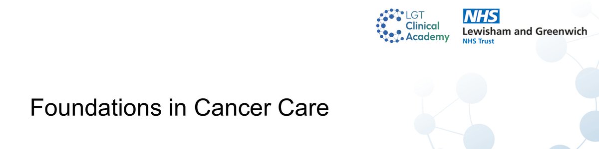 We are excited to announce applications have opened for our LGT colleagues to apply for our credit-rated course Foundations of Cancer Care. 
Applications close on the 15th November 2024. Click the link to apply forms.office.com/e/dpi5P3nyju
<a href="/LG_NHS/">Lewisham and Greenwich NHS Trust</a>