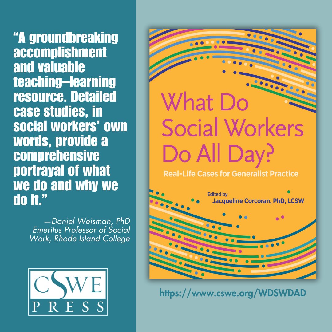 CSocialWorkEd's tweet image. There’s so much excitement about “What Do Social Workers Do All Day?” and we love to see it!   Don’t miss out—visit ow.ly/JaWT50SW9Sv to read an excerpt and order today! #onecswe #amreading #booklovers