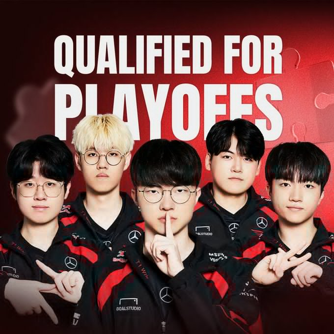 ngclant1win's tweet photo. Congratulations to our T1 family for entering the playoffs. Let's try to perform better in the next match. Vietnamese fans and other fans will always cheer for you.Special congratulations to our Oner for reaching 1000 kills in LCK #T1WIN #Zeus #Oner #Faker #Gumayusi #Keria #T1con https://t.co/BLYUKKmr62