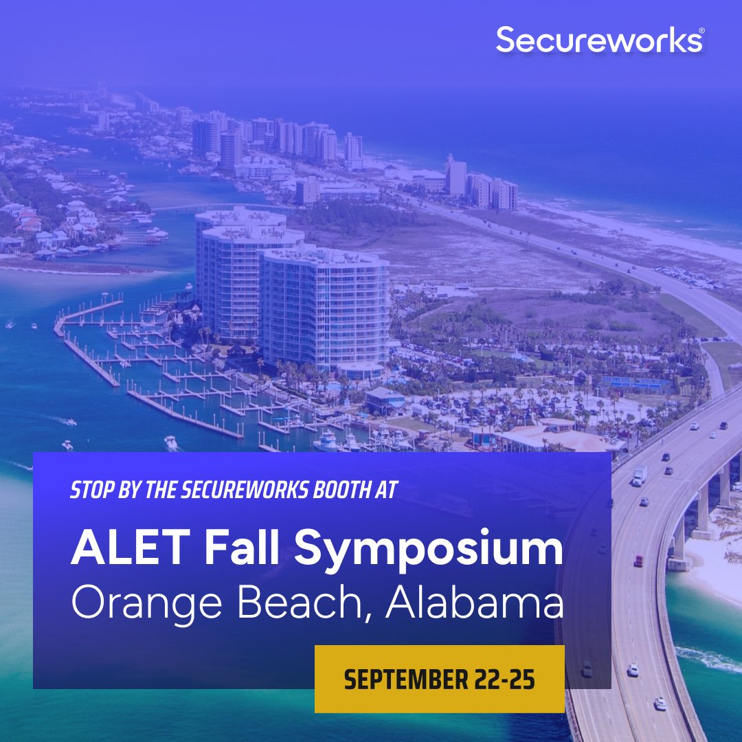 VazquezSCWX's tweet photo. Honored to be supporting our Alabama Education leaders this year! 

I would like to personally invite you to visit our @Secureworks booth at the upcoming #ALETFallSymposium on Sept 22nd-25th in #OrangeBeach, AL! Come learn how we are protecting K-12! https://t.co/vDTo6mlhVs https://t.co/aPwtZD1ccX