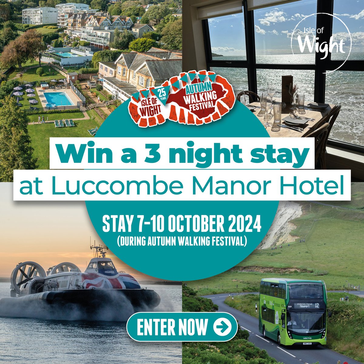 VisitIOW's tweet photo. #COMPETITION!🌿🥾
 
We're offering you the chance to win an @IWWalkingFest bundle with prizes from: @RedFunnelFerry, @wightlinkferry, @HovertravelLtd, @LuccombeManor, @LuccombeHall, The Bay, The Wellington Hotel, @VisitTheNeedles &amp; @SouthernVectis!🤩

ℹ️ https://t.co/aQjerKfWSv https://t.co/cDaUgnCeRt