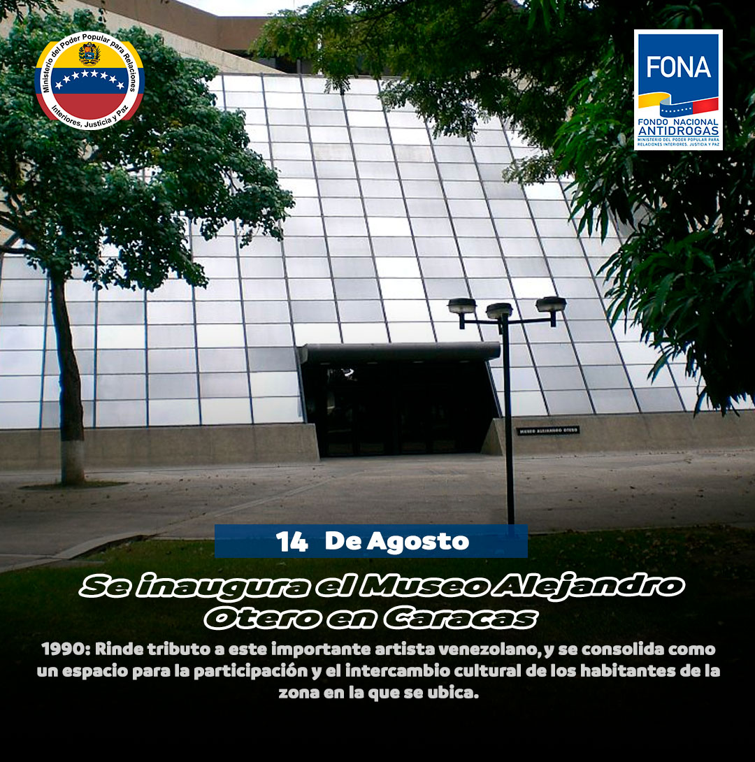 #14Ago de 1990 Se inaugura el Museo Alejandro Otero en Caracas, rinde tributo a este importante artista venezolano, y se consolida como un espacio para la participación y el intercambio cultural de los habitantes de la zona en la que se ubica.

#ElFonaSiempreAvante
