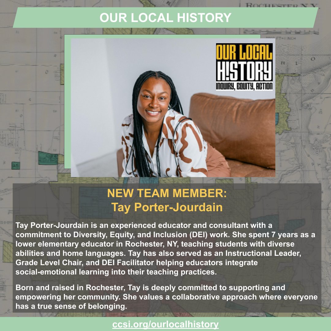 We're excited to welcome Tay Porter-Jourdain to the Our Local History team! With Tay on board, we're even more prepared to help schools and communities engage with their local civil rights history through inquiry, equity, and civic action. Welcome, Tay! <a href="/teach_ny/">Kesha James</a>