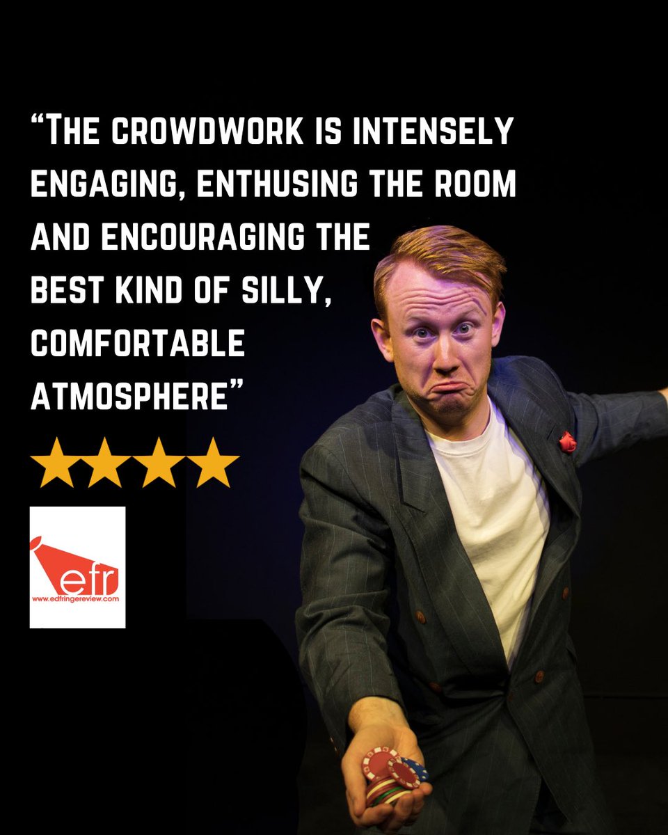 BenGoldsmithLol's tweet photo. Come on down to #CrimeLandTown you cheeky rascal! Every day of EdFringe. Snippets of a new ⭐️⭐️⭐️⭐️ review below!! https://t.co/Fju1SXVvBt https://t.co/AQELND1aeb
