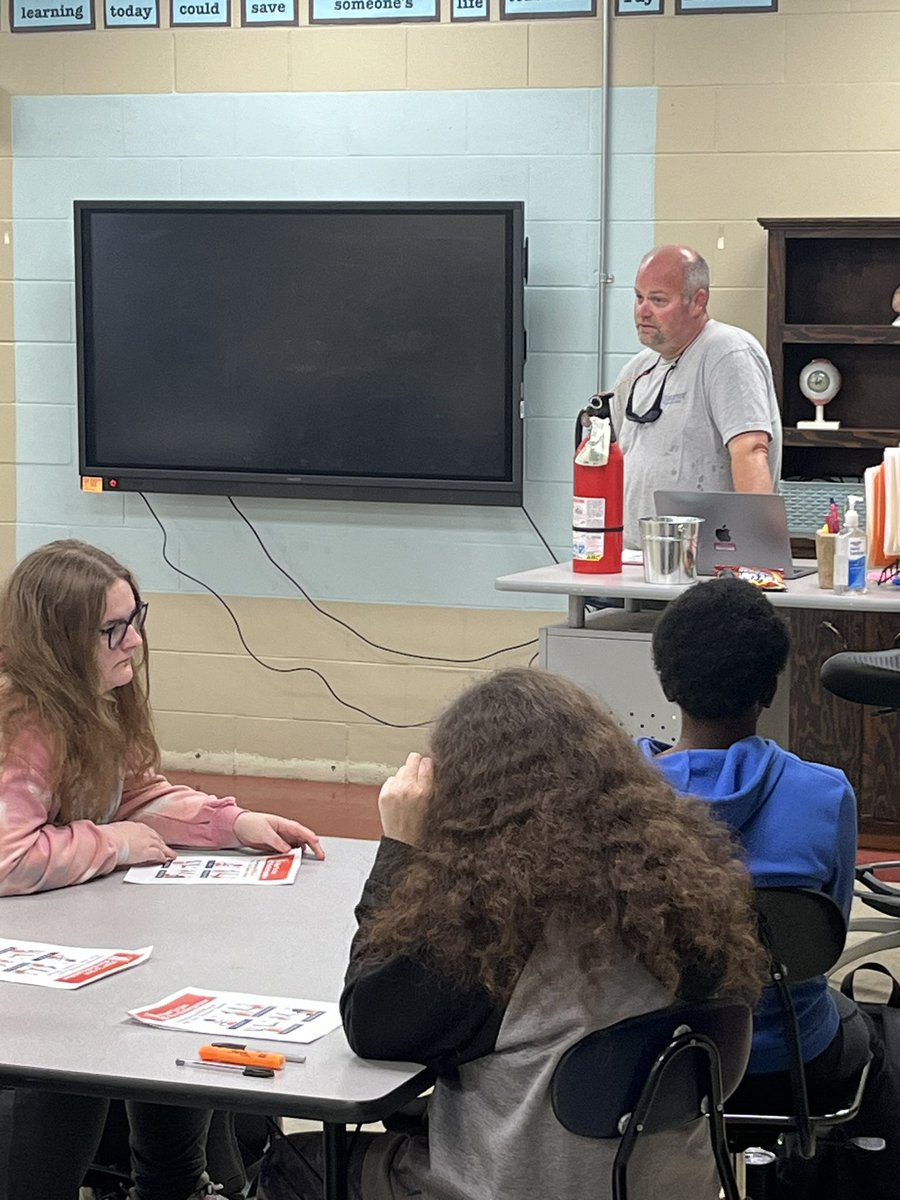 WCCTC's tweet photo. Thank you to Brian Sisk with Eupora Volunteer Fire Department for coming to speak to our Health Science class this morning about fire safety! https://t.co/DW8UTIrVKu