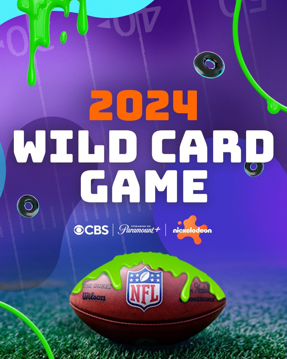 Nickelodeon and CBS Sports are teaming up with the NFL again for the 2024 football season with a special Slime-filled NFL Wild Card game for kids and families.