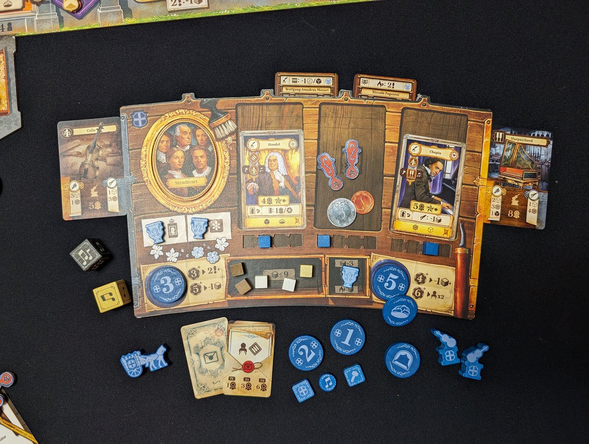🎼 #Luthier isn’t just a game—it’s a #symphony of strategy and creativity. Available via late pledge here: luthier.backerkit.com/survey_stores 🎻 What's your go-to strategy when playing? Build the best instruments, perform, or repair? Let us know! 🎶 #BoardGame #PaversonGames #kickstarter