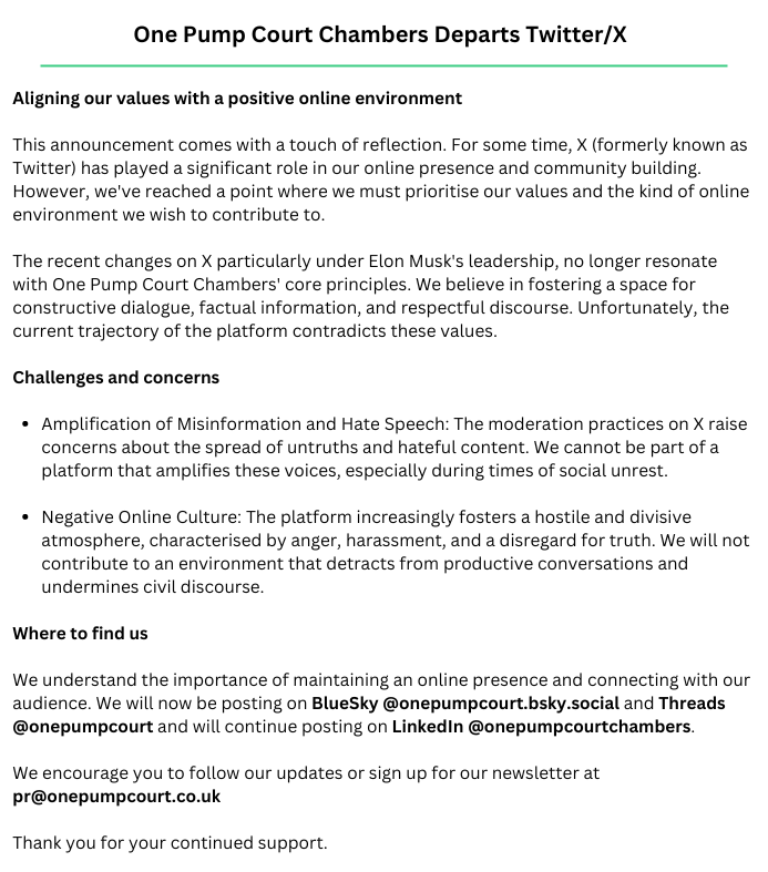 One Pump Court tweet media