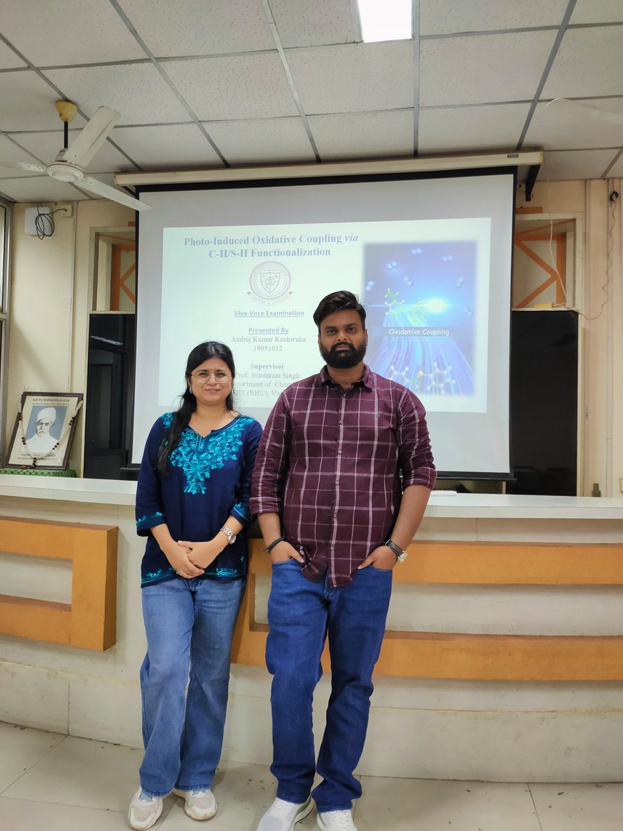 chem_arsala's tweet photo. Heartfelt congratulations to Ambuj @ambuj19chy on a brilliant PhD viva defense under the outstanding mentorship prof @DrSundaramSingh  It’s been an honor to watch you grow Ambuj. Proud of all you've achieved—here's to the many more successes to come as Dr. Ambuj! 👏"@IITBHU https://t.co/FZjHc0gegq