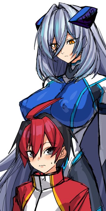 ホビーアニメ主人公の頭に実は女だった相棒の乳が乗ってるところを描きたかったから描いた絵です 