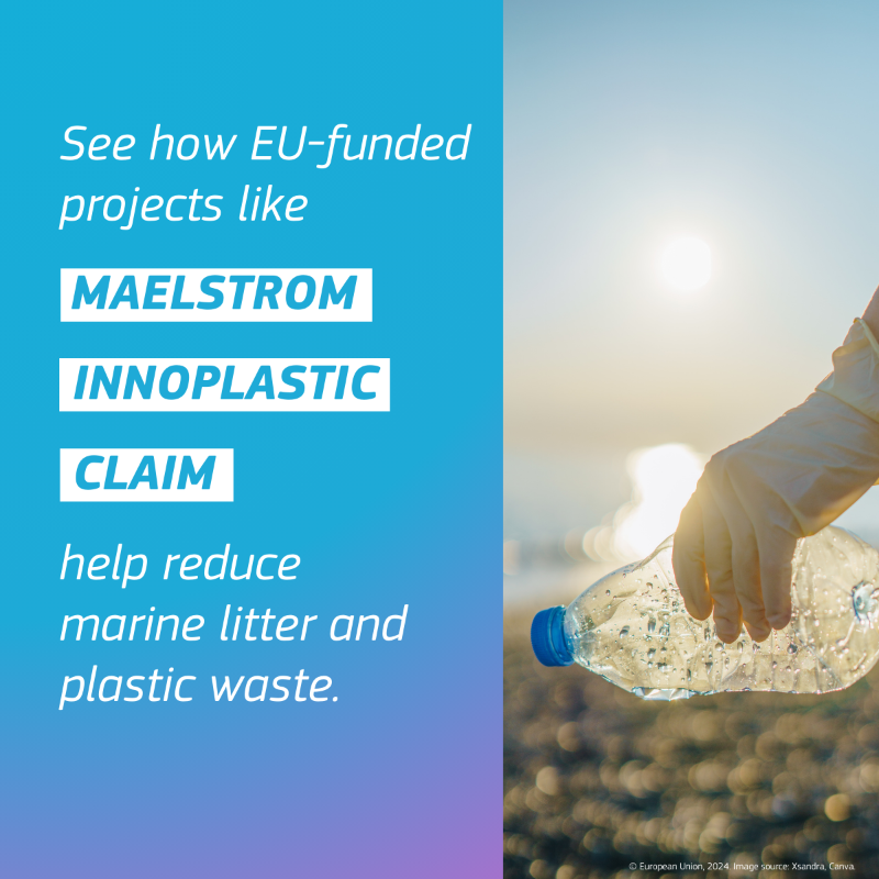 EUgreenresearch's tweet photo. Did you go to the beach this summer? 🏖️

You may have seen plastic on the beach or in the water because unfortunately, 80% of marine litter is plastic in Europe.

EU-funded research is helping reverse this trend to keep our beaches &amp; seas clean 🌊

#EUBeachCleanUp