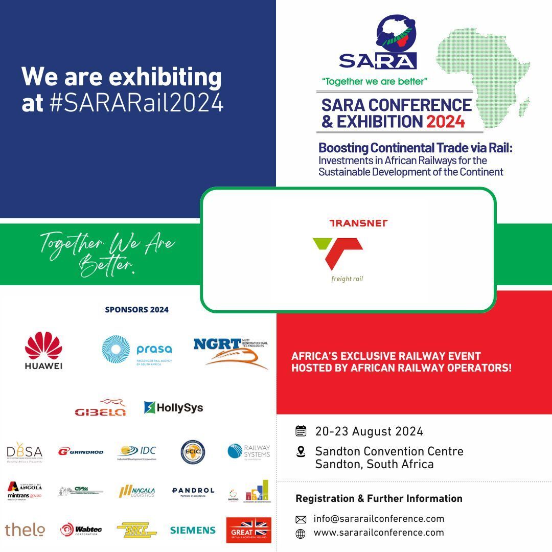 SARA RAIL CONFERENCE & EXHIBITION (@sararail_org) on Twitter photo #Transnet #Freight Rail is set to play a key role in South Africa’s evolving #railway landscape. Join us at the SARA Conference & Exhibition to hear from the team and learn how to position your business to meet their needs! More info: sararailconference.com
<a href="/ReliableTFR/">Transnet Freight Rail</a> #Transnet #Freight Rail is set to play a key role in South Africa’s evolving #railway landscape. Join us at the SARA Conference & Exhibition to hear from the team and learn how to position your business to meet their needs! More info: sararailconference.com
<a href="/ReliableTFR/">Transnet Freight Rail</a>