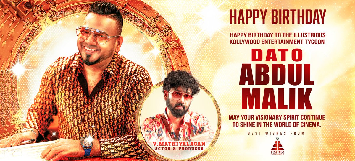 Mathiyalagan V (@mathiyalaganv9) on Twitter photo Happy Birthday, Our Master #datoabdulmalik ❤️⚡️
<a href="/Etceteraenter/">Etcetera Entertainment</a> <a href="/malikstreams/">Malik Streams Corporation</a> Happy Birthday, Our Master #datoabdulmalik ❤️⚡️
<a href="/Etceteraenter/">Etcetera Entertainment</a> <a href="/malikstreams/">Malik Streams Corporation</a>