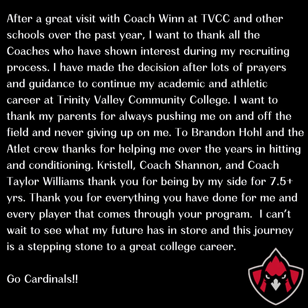 Taylor Bilderback (TVCC Committ) tweet media