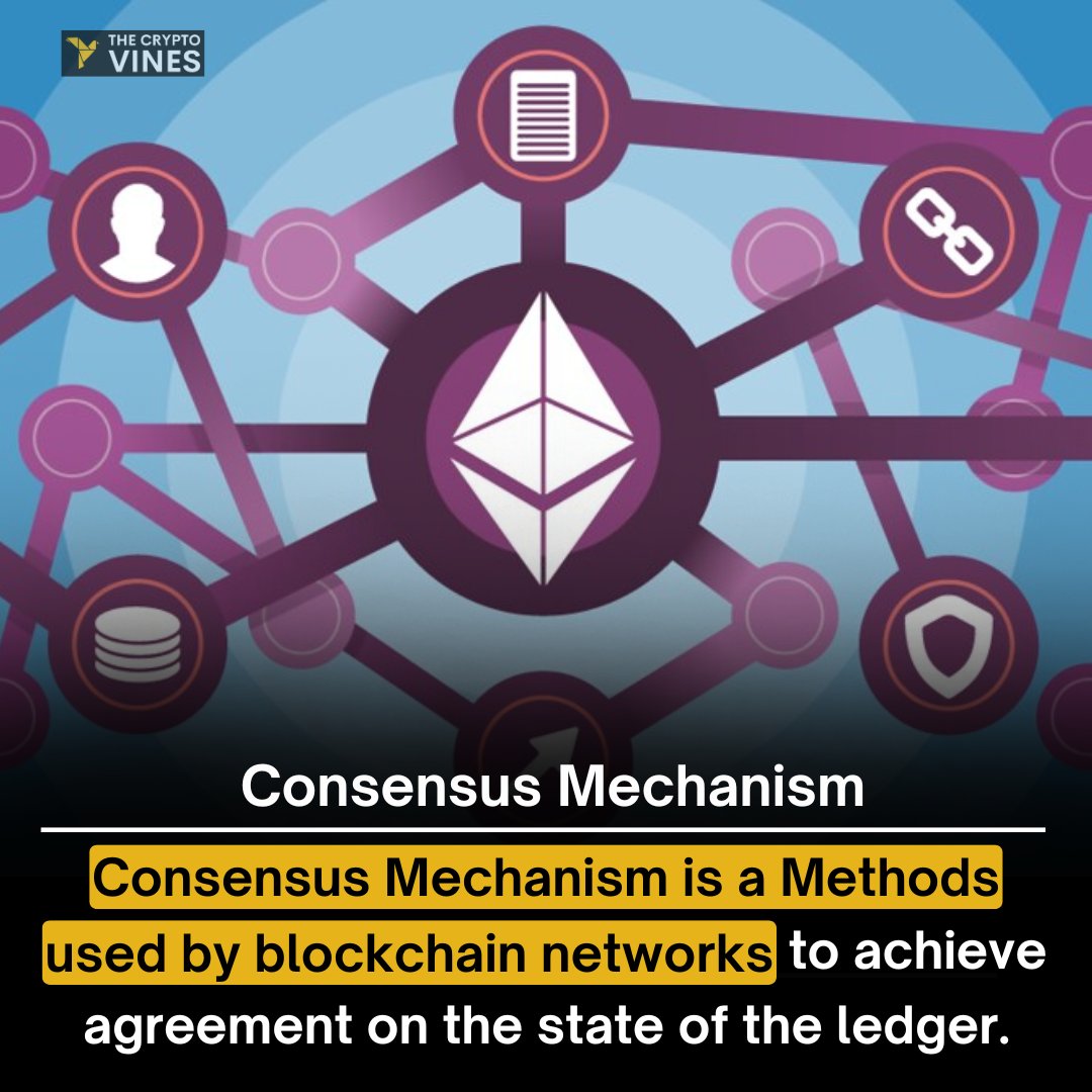 thecryptovines's tweet image. 𝗕𝗹𝗼𝗰𝗸𝗰𝗵𝗮𝗶𝗻 𝗕𝗮𝘀𝗶𝗰𝘀 𝗗𝗮𝘆 2️⃣8️⃣

Consensus Mechanisms are methods used by blockchain networks to agree on the state of the ledger. Ensuring network reliability! 🛠️🌐

#ConsensusMechanism #Blockchain #Crypto #TheCryptoVines